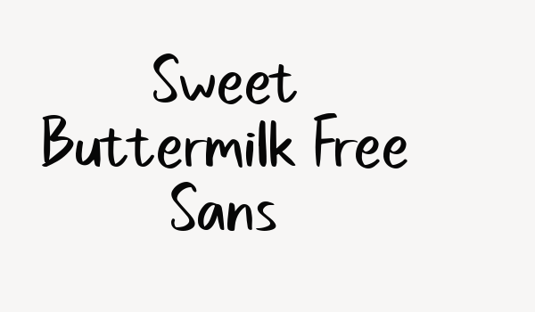 Sweet Buttermilk Free Sans Font