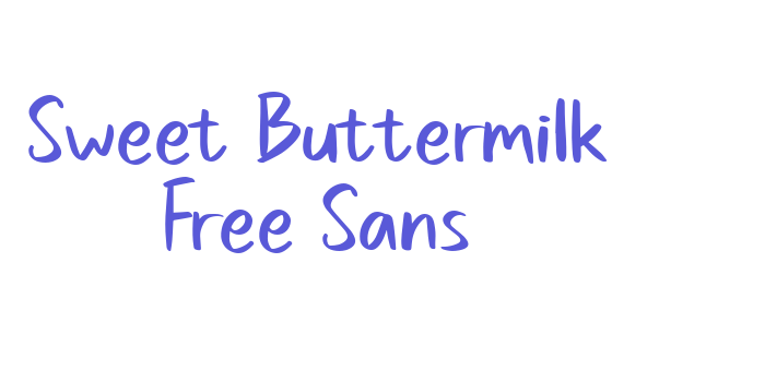 Sweet Buttermilk Free Sans Font Download