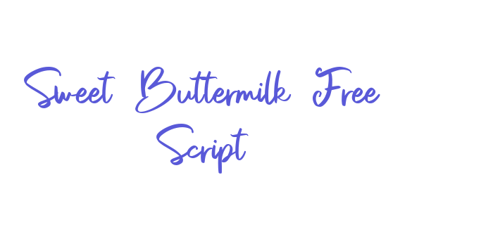 Sweet Buttermilk Free Script Font Download