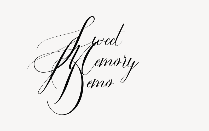 Sweet Memory Demo Font