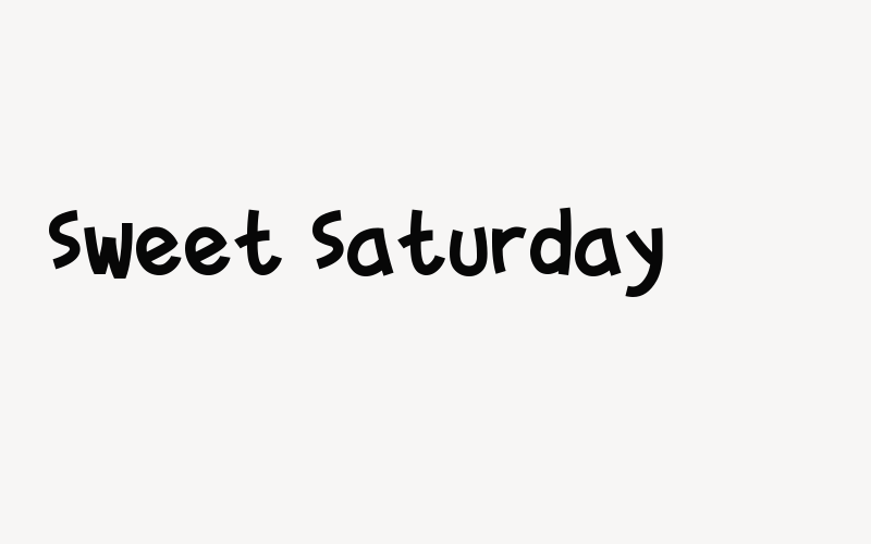 Sweet Saturday Font