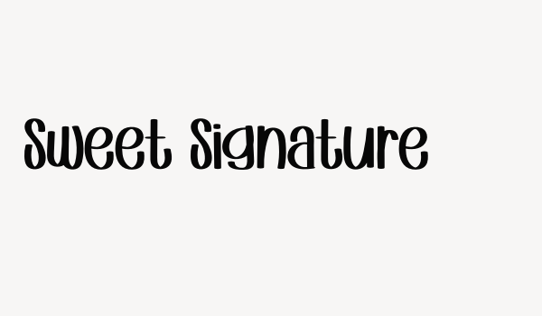 Sweet Signature Font