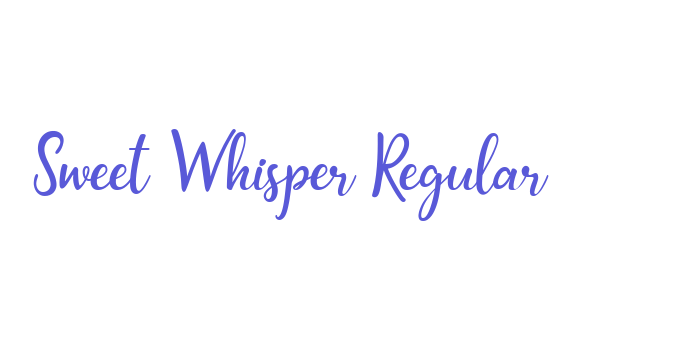 Sweet Whisper Regular Font Download