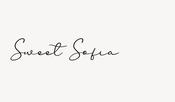 Sweet  Sofia Font