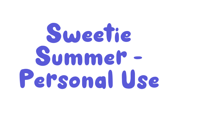 Sweetie Summer – Personal Use Font