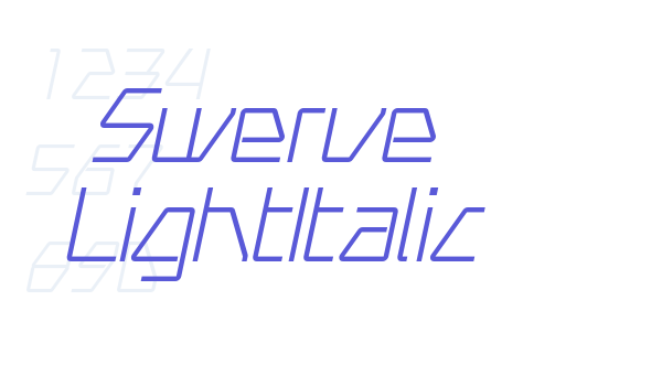 Swerve  LightItalic font free