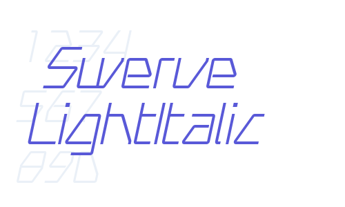 Swerve  LightItalic Font