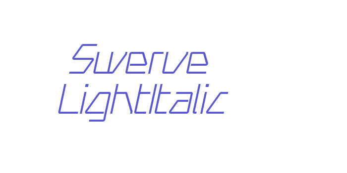 Swerve  LightItalic Font Download