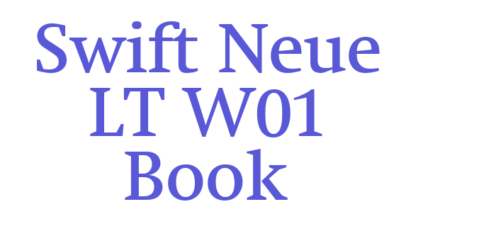 Swift Neue LT W01 Book Font