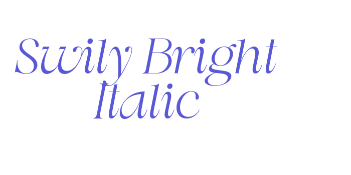 Swily Bright Italic Font