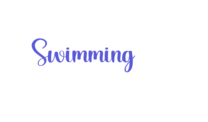 Swimming Font