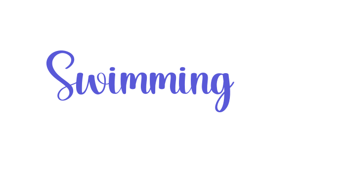 Swimming Font Download