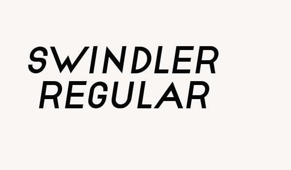 Swindler Regular Font