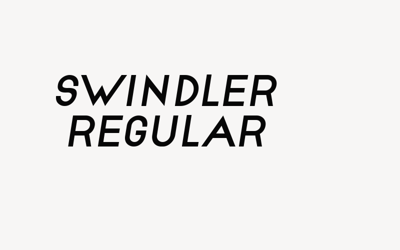 Swindler Regular Font