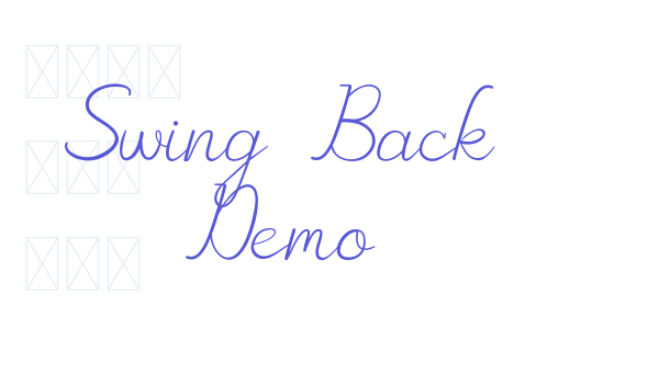 Swing Back Demo Font