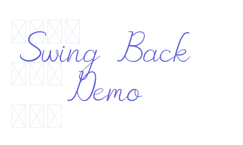 Swing Back Demo Font Download