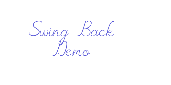 Swing Back Demo Font Download