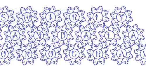 Swirly Mandala Monogram-font-download
