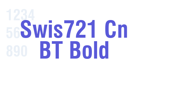 Swis721 Cn BT Bold font