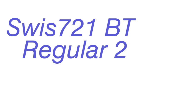 Swis721 BT  Regular 2 Font