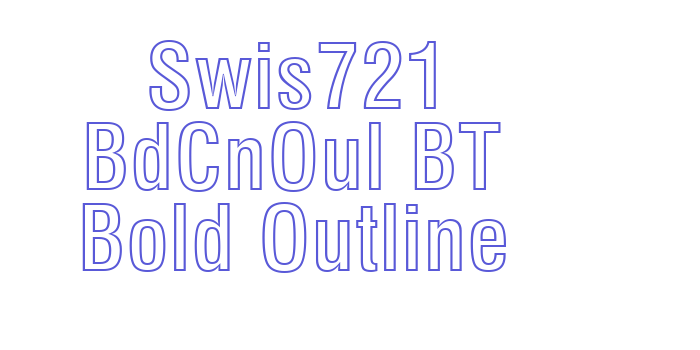 Swis721 BdCnOul BT Bold Outline Font Download