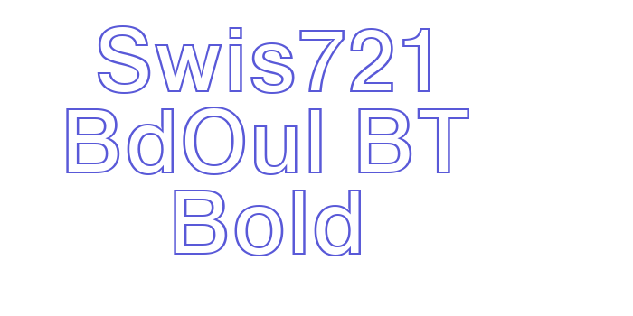 Swis721 BdOul BT Bold Font