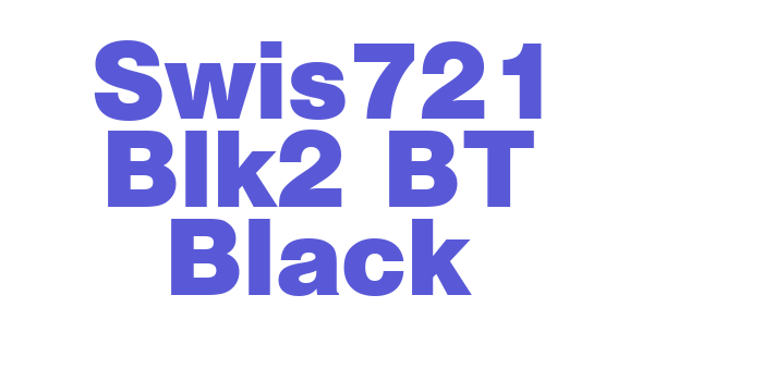 Swis721 Blk2 BT Black Font Download