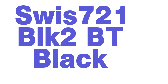 Swis721 Blk2 BT Black Font