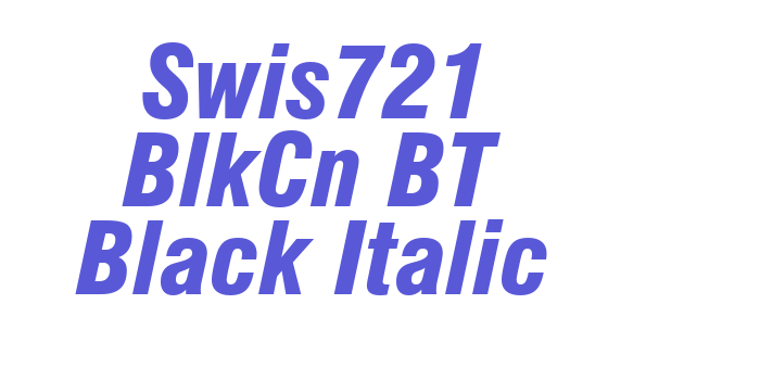 Swis721 BlkCn BT Black Italic Font Download