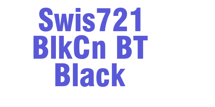 Swis721 BlkCn BT Black Font