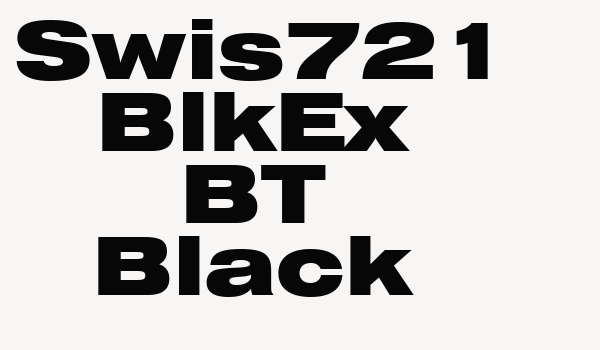 Swis721 BlkEx BT Black Font