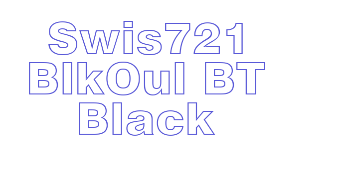 Swis721 BlkOul BT Black Font Download