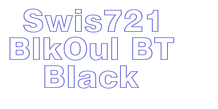 Swis721 BlkOul BT Black Font