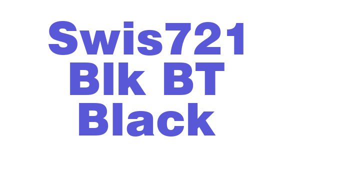 Swis721 Blk BT Black Font Download