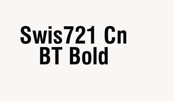 Swis721 Cn BT Bold Font