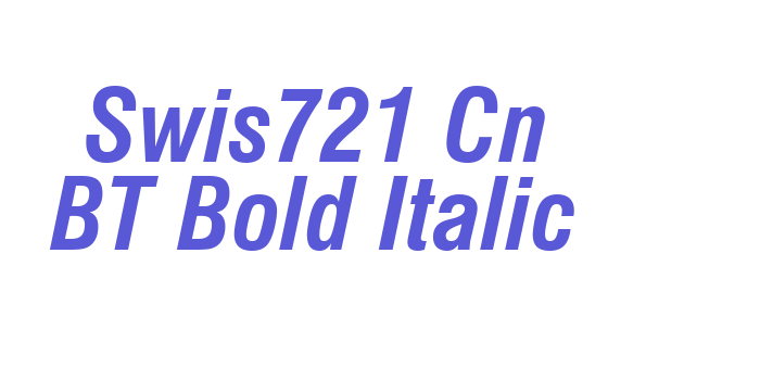 Swis721 Cn BT Bold Italic Font Download