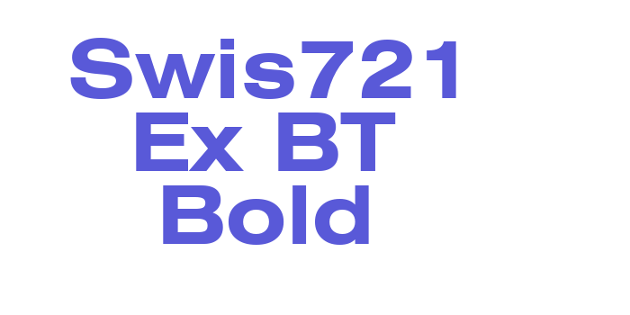 Swis721 Ex BT Bold Font Download