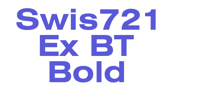 Swis721 Ex BT Bold Font