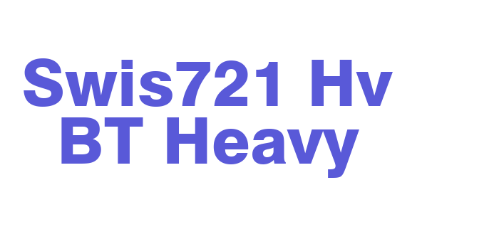 Swis721 Hv BT Heavy Font Download