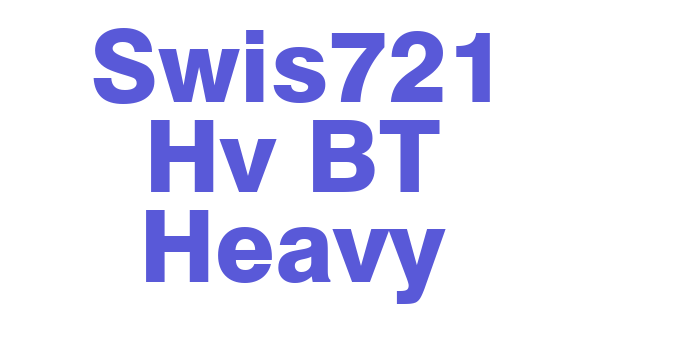 Swis721 Hv BT Heavy Font