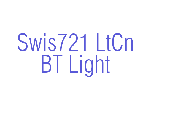 Swis721 LtCn BT Light Font