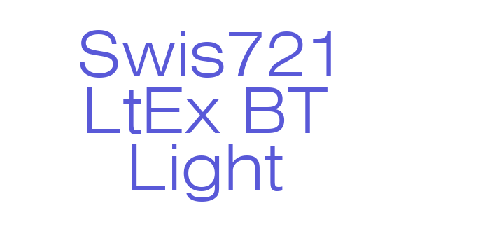 Swis721 LtEx BT Light Font Download