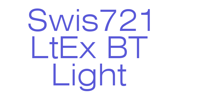 Swis721 LtEx BT Light Font