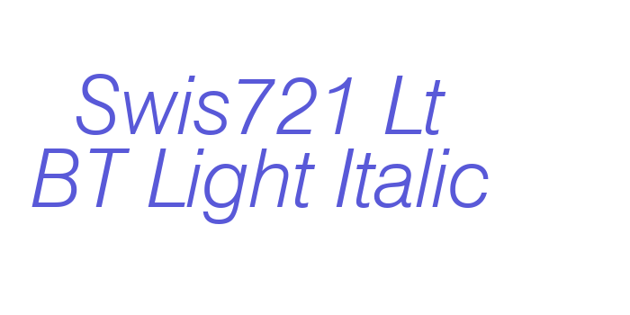 Swis721 Lt BT Light Italic Font Download