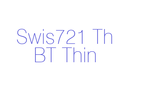 Swis721 Th BT Thin Font