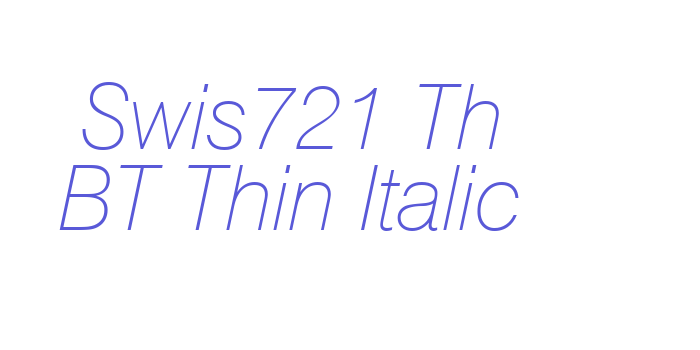 Swis721 Th BT Thin Italic Font Download