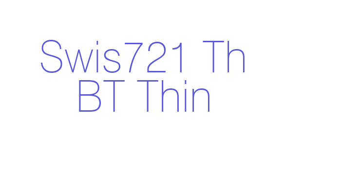 Swis721 Th BT Thin Font Download