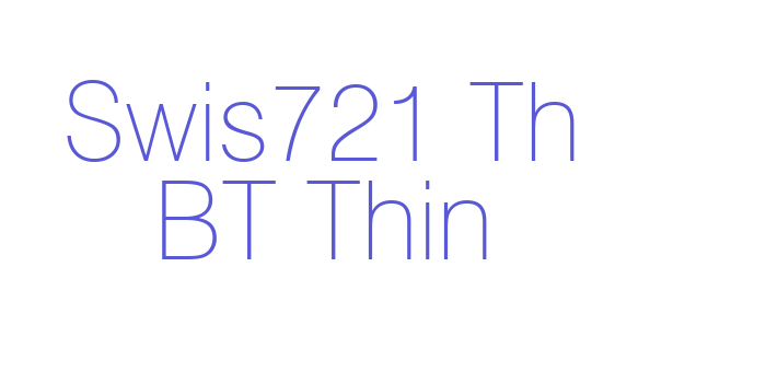 Swis721 Th BT Thin Font