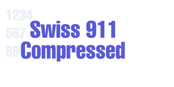 Swiss 911 Compressed font free