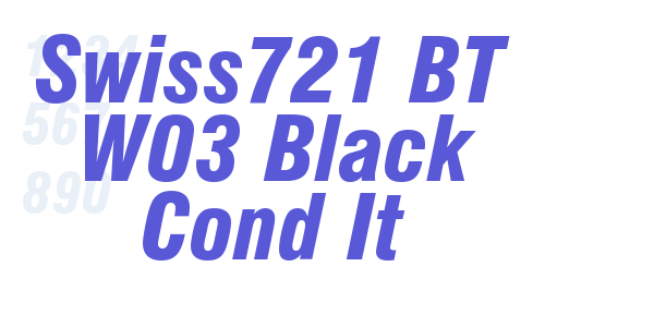 Swiss721 BT W03 Black Cond It font